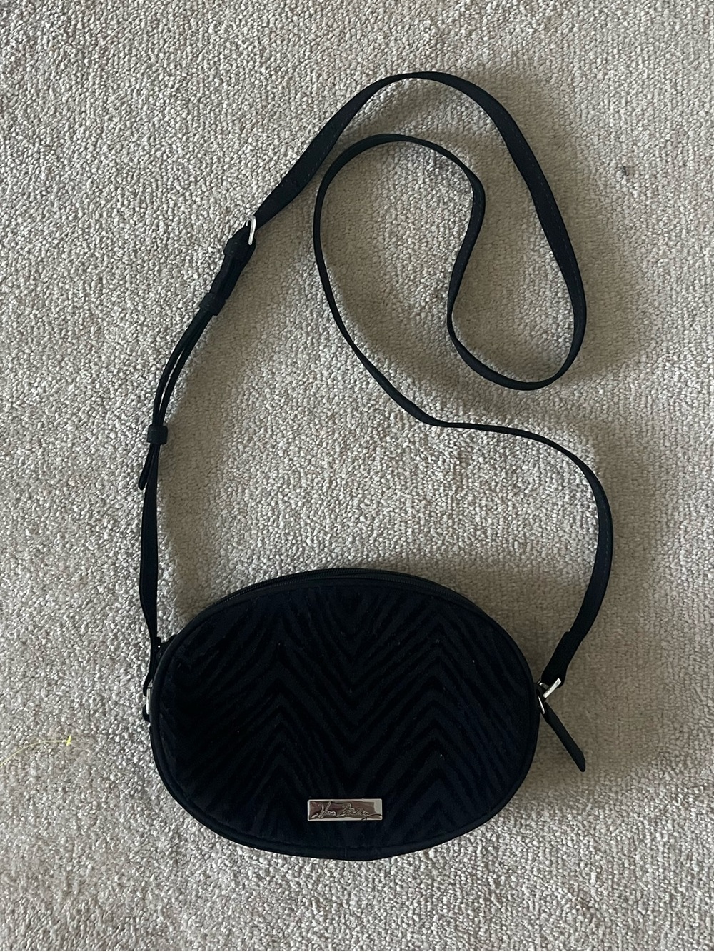 Vera Bradley Black Velvet Crossbody Bag